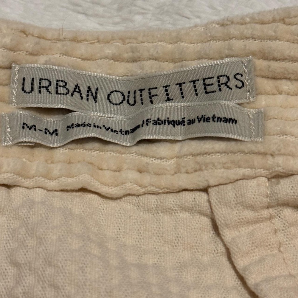 Urban Outfitters Corduroy Mini Skirt Cream Y2K High Waisted Mini Skirt Size M‎ - Picture 5 of 5